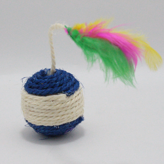 Juguete para mascota bola con cuerda y