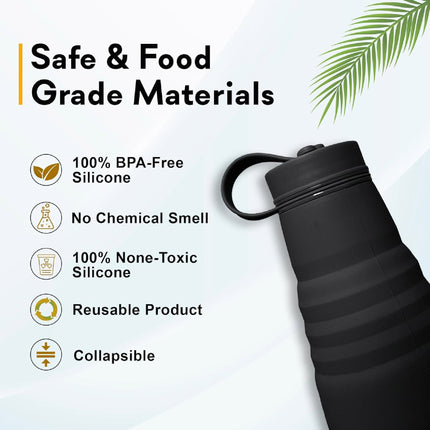 Termo Botella De Silicona Plegable 500ml