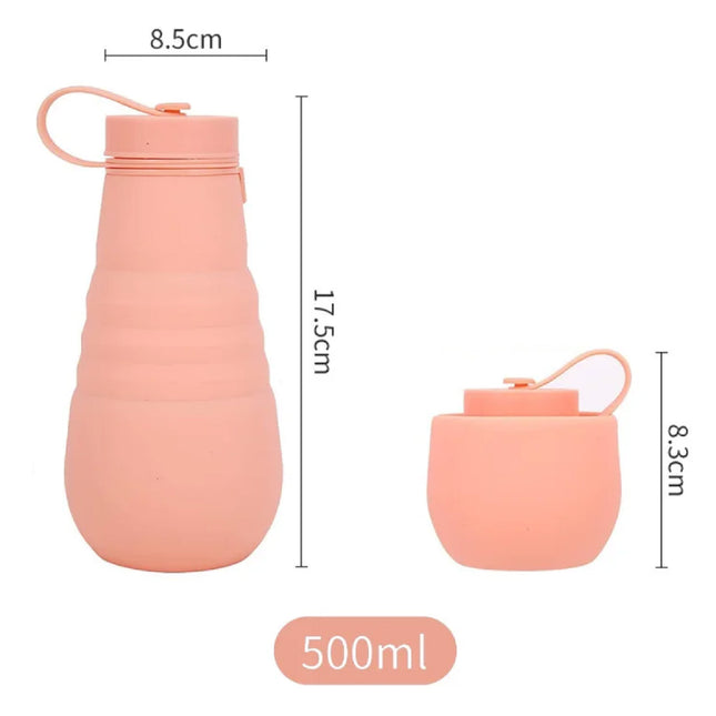Termo Botella De Silicona Plegable 500ml