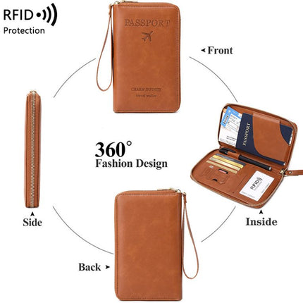 Billetera portapasaporte con RFID
