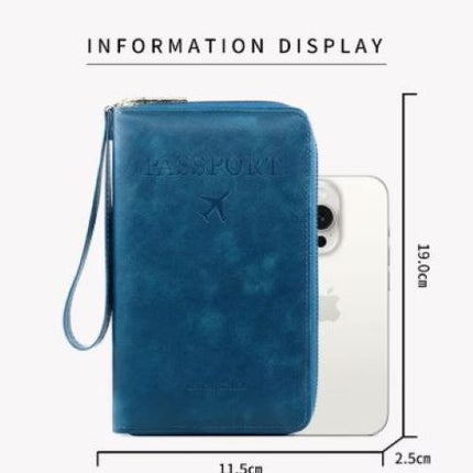 Billetera portapasaporte con RFID