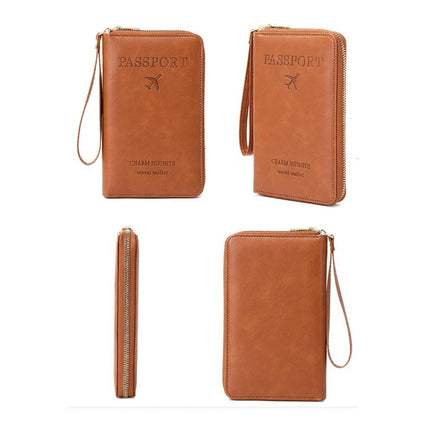 Billetera portapasaporte con RFID